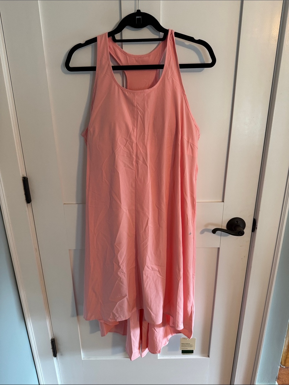 HALARA Coral Pink High-Low Racerback Dress